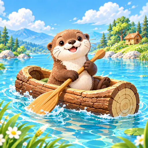 水獭漂流湾 Logo